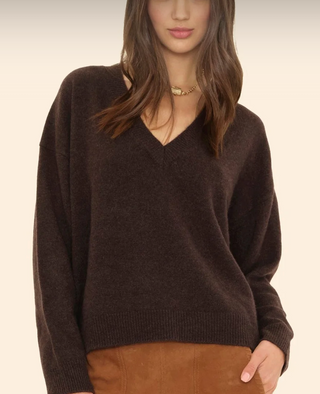 Xirena - Jodie V Neck Cashmere Sweater - Umber