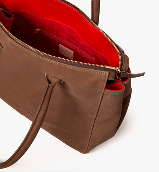 Clare V. - Beatrice Nubuck Leather Tote Bag - Choco Bar
