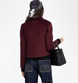 Zadig & Voltaire - Liam Wool Blend Jacket - Burgundy