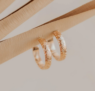 Adorn - Flora Hoops - Yellow Gold