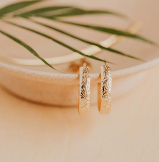 Adorn - Flora Hoops - Yellow Gold