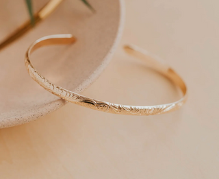 Adorn - Flora Cuff Bracelet - Yellow Gold