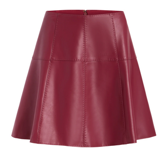 Marie Oliver - Crawford Vegan Leather Skirt - Brick
