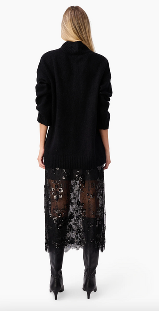 Cami NYC - Catherine Cashmere Blend Mockneck Tunic Sweater - Black