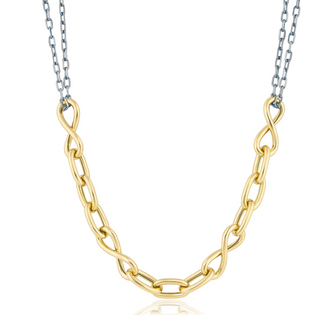 Ela Rae - Chunky Half & Half Chain Necklace