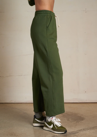 perfectwhitetee - Fallon Fleece Barrel Leg Sweatpant - Fern