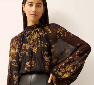 Marie Oliver - Scottie Chiffon Blouse - Gilded