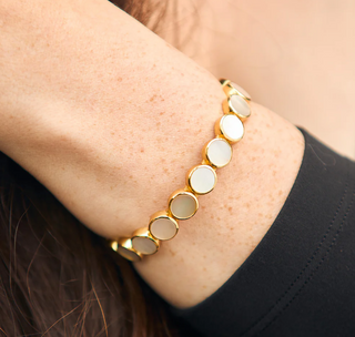 Laura Foote - Herzi Cuff Bracelet - Mother of Pearl