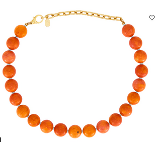 Elizabeth Cole - Sunka Bead Necklace - Coral