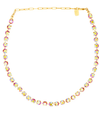 Elizabeth Cole - Shardelia Crystal Necklace - Iridiscent Pink