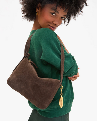 Clare V. - Fleurine Suede Shoulder Bag - Chocolate