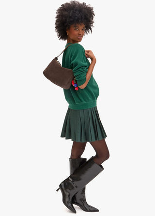 Clare V. - Fleurine Suede Shoulder Bag - Chocolate