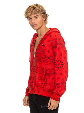 Aviator Nation - Bandana Zip-Up Hoodie - Red