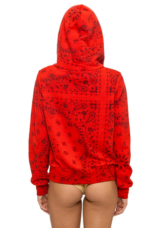 Aviator Nation - Bandana Zip-Up Hoodie - Red
