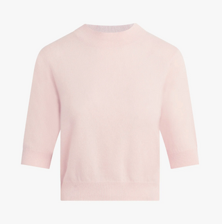 Favorite Daughter - The Bonnie Cashmere Short Sleeve Top - Pale Pink