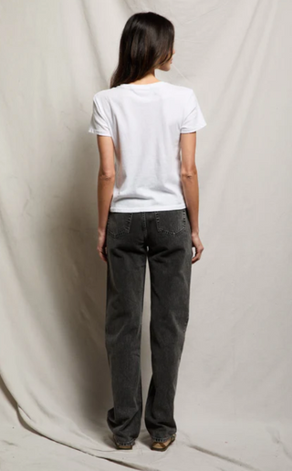 perfectwhitetee - The Lisa Vintage Fitted Tee Shirt - White