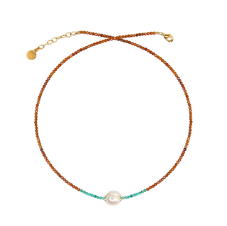 Catherine Paige - Tether Beaded Pearl Necklace