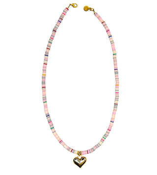 Catherine Paige - Kiwi Disc Beaded Charm Necklace