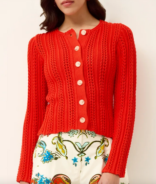 Marie Oliver - Emory Cotton Cardigan - Grenadine