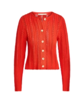 Marie Oliver - Emory Cotton Cardigan - Grenadine