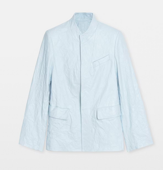 Zadig & Voltaire - Verys Crinkled Leather Blazer - Baby Blue