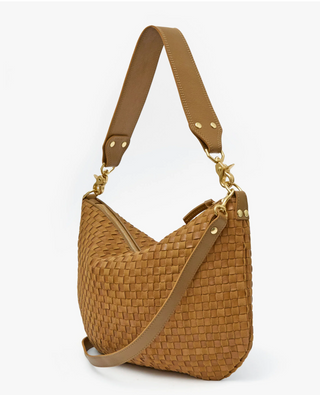 Clare V. - Woven Suede and Leather Moyen Messenger Bag - Sequoia