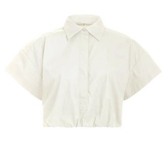 Marie Oliver - Sierra Cropped Button-Up Top - Optic White