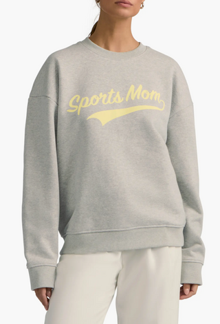 Favorite Daughter - Sports Mom Sweatshirt - Heather Gray/Pale Yellow