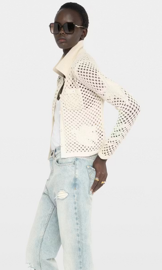 Zadig & Voltaire - Voltyz Crochet Cardigan - Ecru