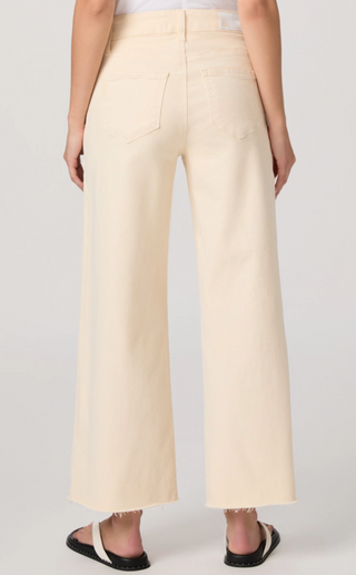 Paige - Anessa Wide Leg Cropped Jean - Butter Yellow