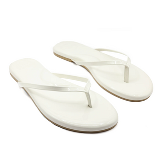 Solei Sea - Indie Vegan Leather Thong Sandal - Cream Patent