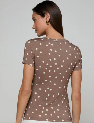 L'Agence - Ressi Tee - Cardamom/Ecru Polka Dot