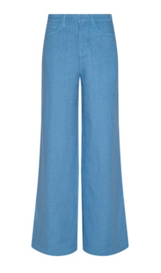 L'Agence - Amara Wide Leg Linen Pant - Allure Blue