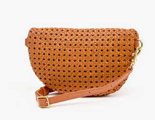 Clare V. - Petite Fanny Leather Crossbody Bag - Tan Rattan