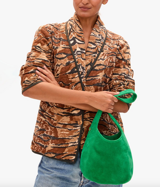 Clare V. - Petit Bando Suede Hobo Shoulder Handbag - Grass