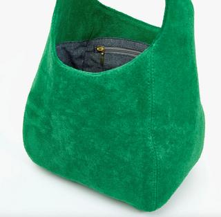 Clare V. - Petit Bando Suede Hobo Shoulder Handbag - Grass