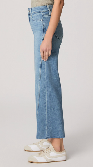 Paige - Anessa Twisted Seam Cropped Wide Leg Jean - Explorer