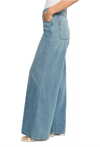 Paige - Cameron High Rise Wide Leg Jean w Coin Pocket - Fields