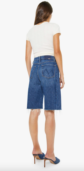 Mother - The Half Pipe Bermuda Fray Denim Short - Did You Bring Me Anything?