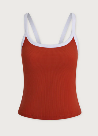 Varley - Theon Scoop Neck Active Tank Top - Baked Apple