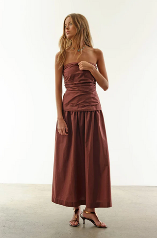 Xirena - Ciara Drop Waist Midi Dress - Adobe