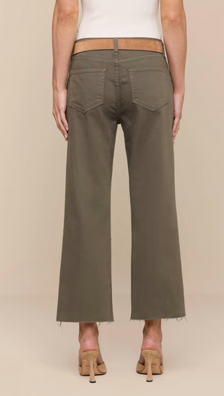 L'Agence - Wanda Cropped Wide Leg Jean - Smoky Olive