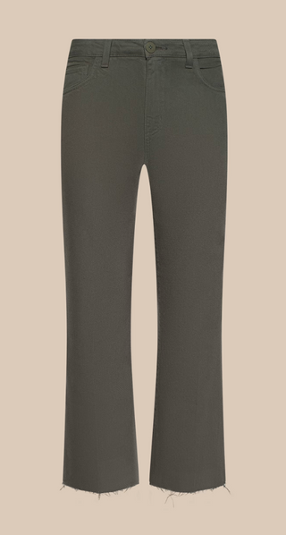 L'Agence - Wanda Cropped Wide Leg Jean - Smoky Olive