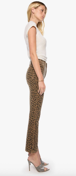 Mother - The Hustler Flood Stretch Cord Cheetah Print Jean - Leap Year