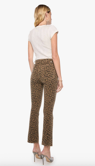 Mother - The Hustler Flood Stretch Cord Cheetah Print Jean - Leap Year