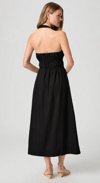 Paige - Alysha Linen Halter Dress - Black
