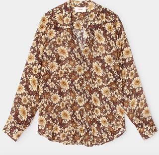 Xirena - Dovewood Floral Print Beau Shirt - Tawny Brown