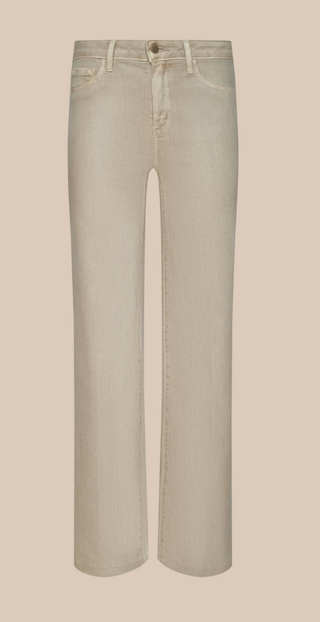 L'Agence - Scottie Wide Leg Coated Jean - Antique Birch