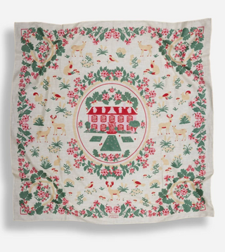 Maison Lecomte Flament - Cotton Voile Retour de Foret Square Scarf - Snow White