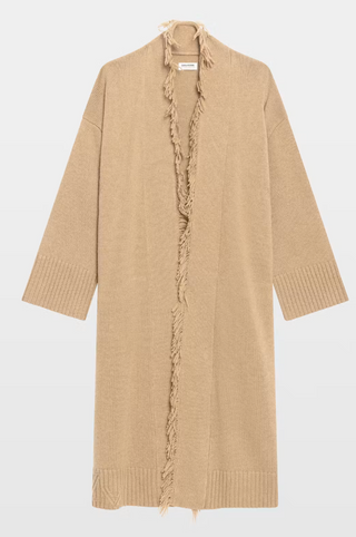 Zadig & Voltaire - Camy Fringed Sweater Coat - Camel